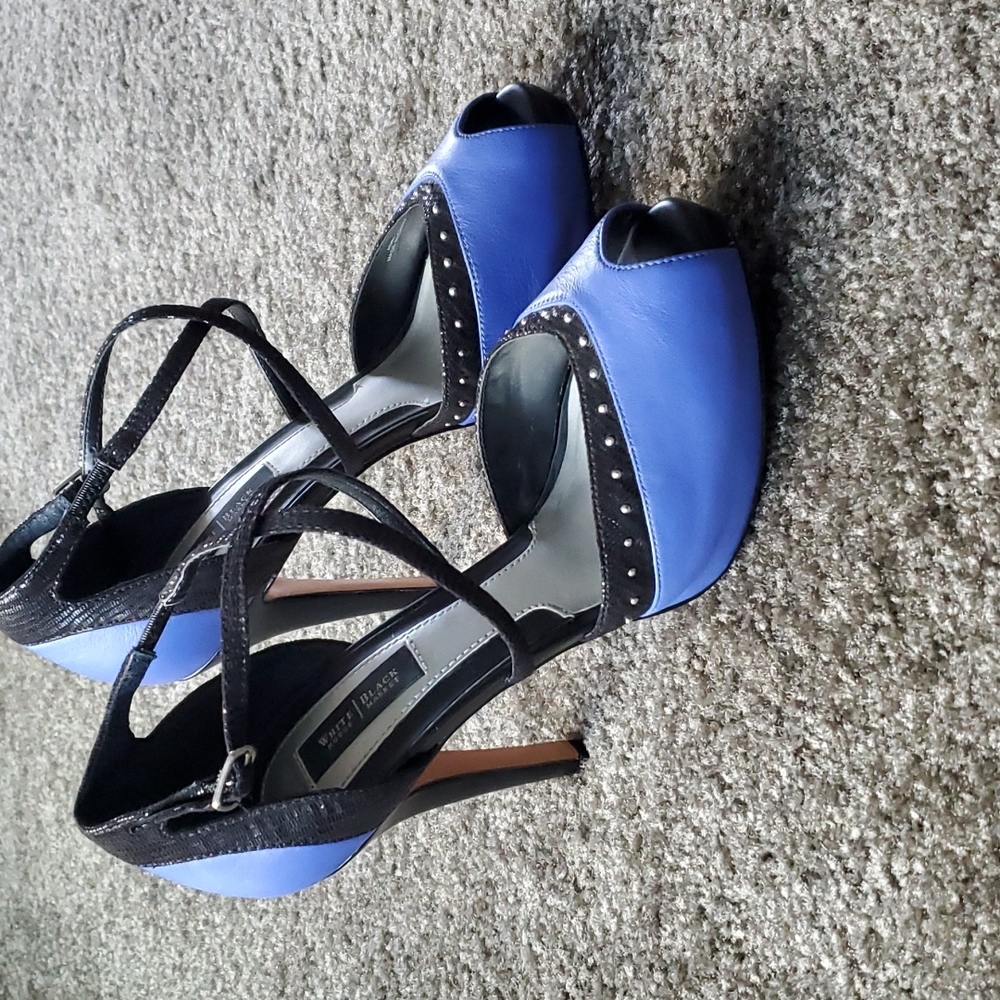 WHBM Blue and black platforms sz 7.5
